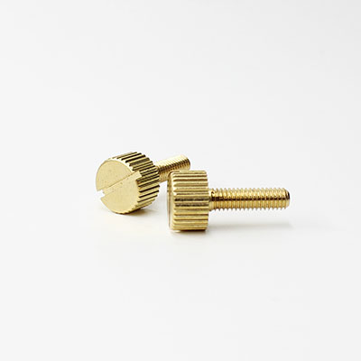 Mirror-turned brass screws