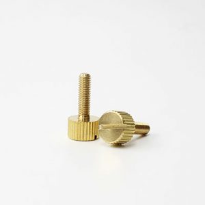 Mirror-turned brass screws